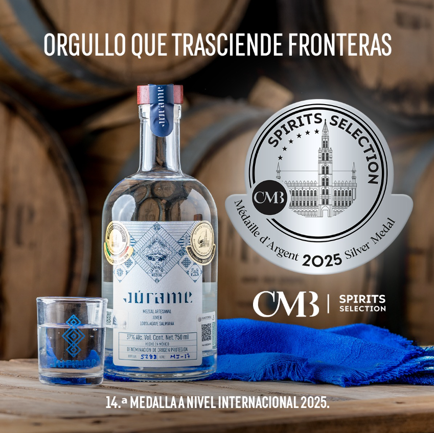 Mezcal Júrame Joven conquistó la Medalla de Plata 🥃✨