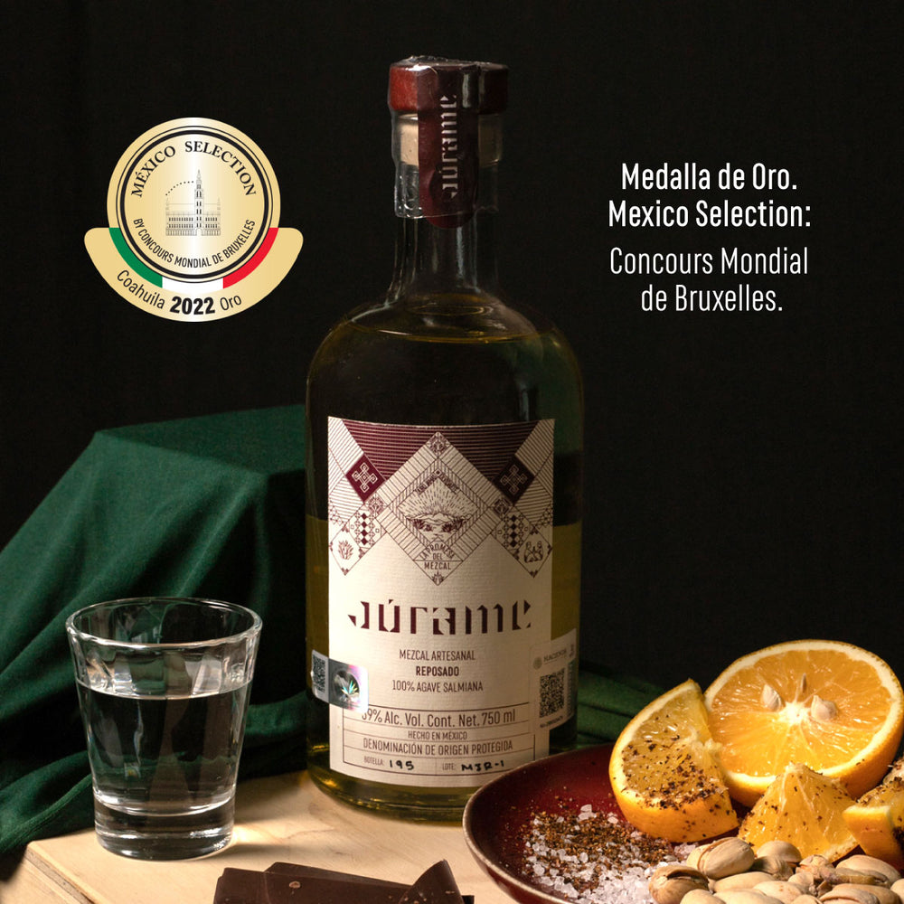 Mezcal Júrame recibe medalla de oro por Reposado