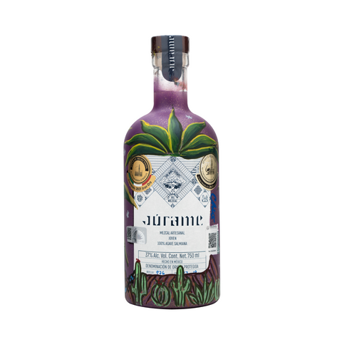 Botella Personalizada Pintada a Mano - SALMIANA - Mezcal Joven Salmiana Júrame 750ml