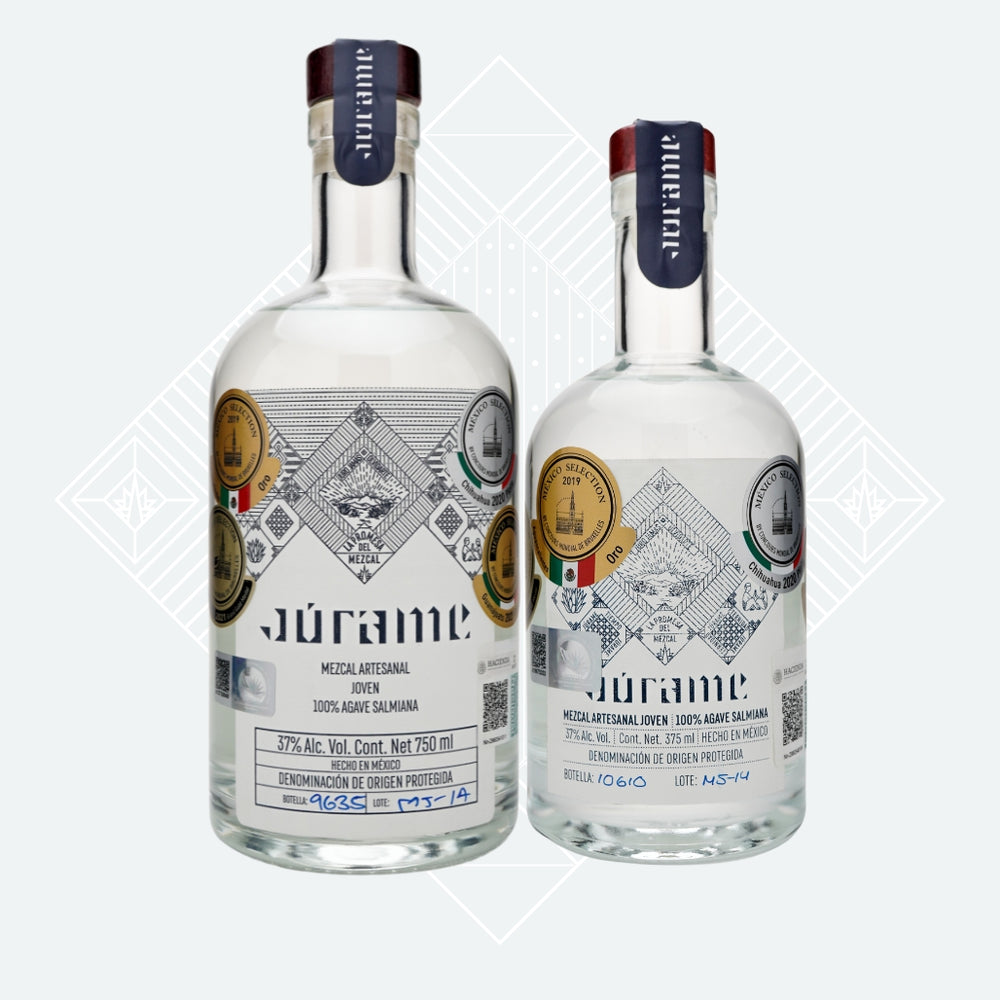 Paquete Mezcal Joven Salmiana Júrame - 750 ml y 375 ml