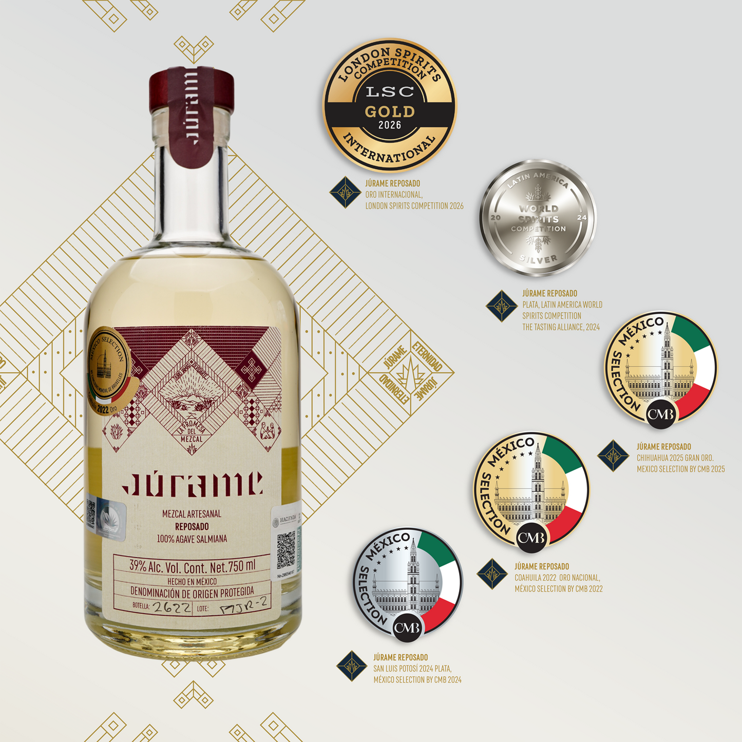 Mezcal Reposado Salmiana Júrame - 750ml