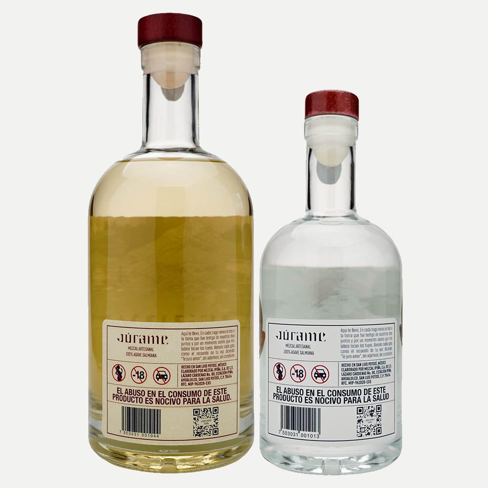 Júrame Salmiana Reposado Mezcal 750 ml + Joven 375 ml