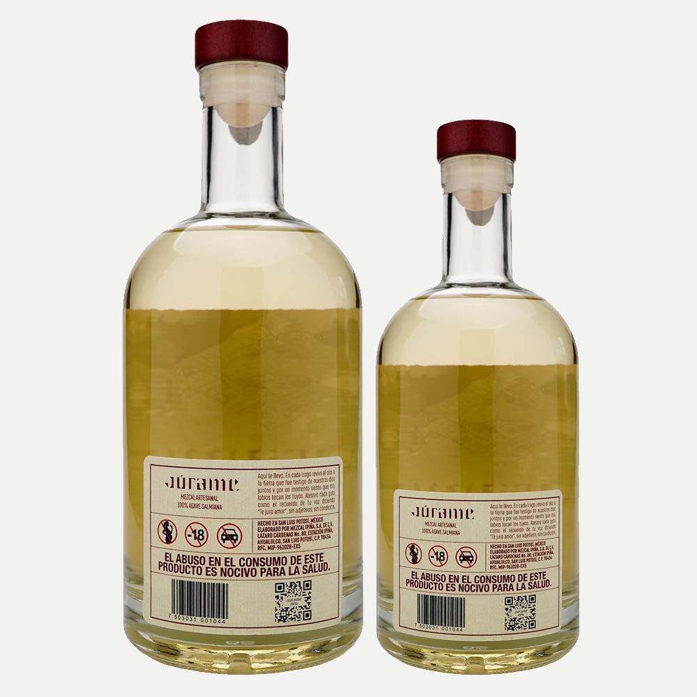 Júrame Salmiana Reposado Mezcal 750 ml + Reposado 375 ml