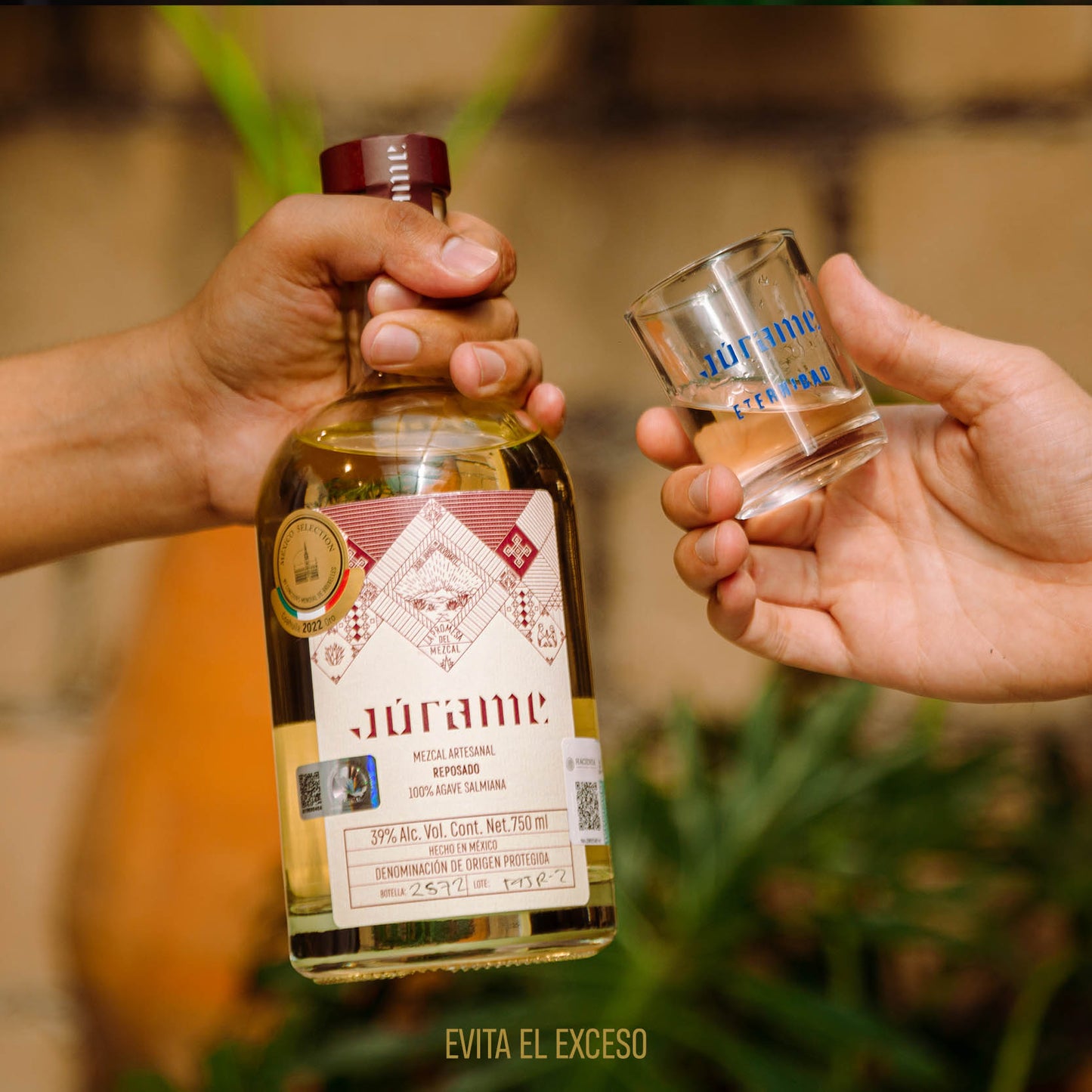 Júrame Salmiana Reposado Mezcal 750 ml + Reposado 375 ml