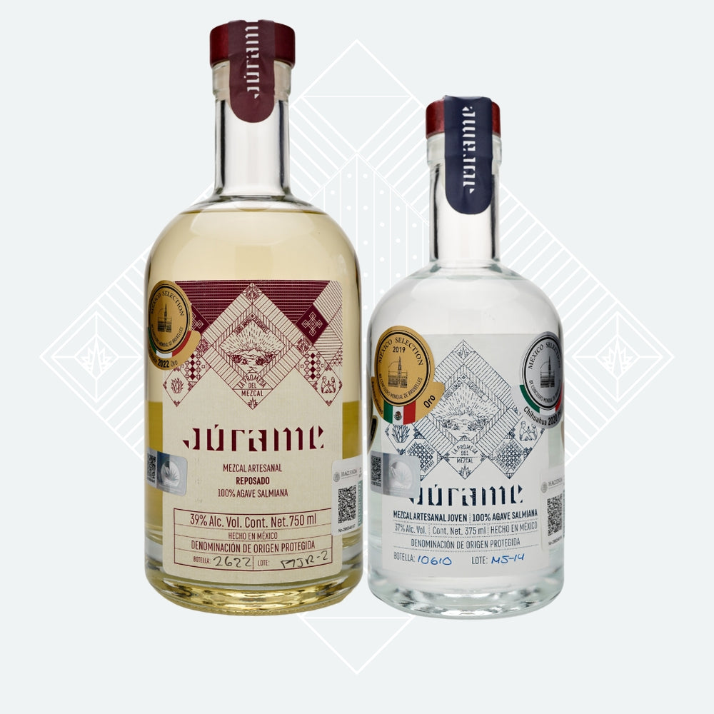 Paquete Mezcal Salmiana Júrame Reposado 750 ml + Joven 375 m