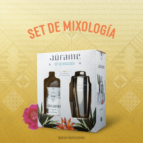 Paquete de Mixología - Botella de Mezcal Júrame Joven 750ml + Set de Mixlogía